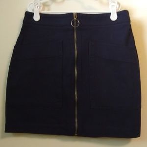 Navy blue mini skirt NWT